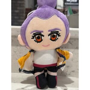 Demon Hunters Plush‎ Toy Purple Hair Yellow Jacket Cute Stuffed Animal Kids Gift